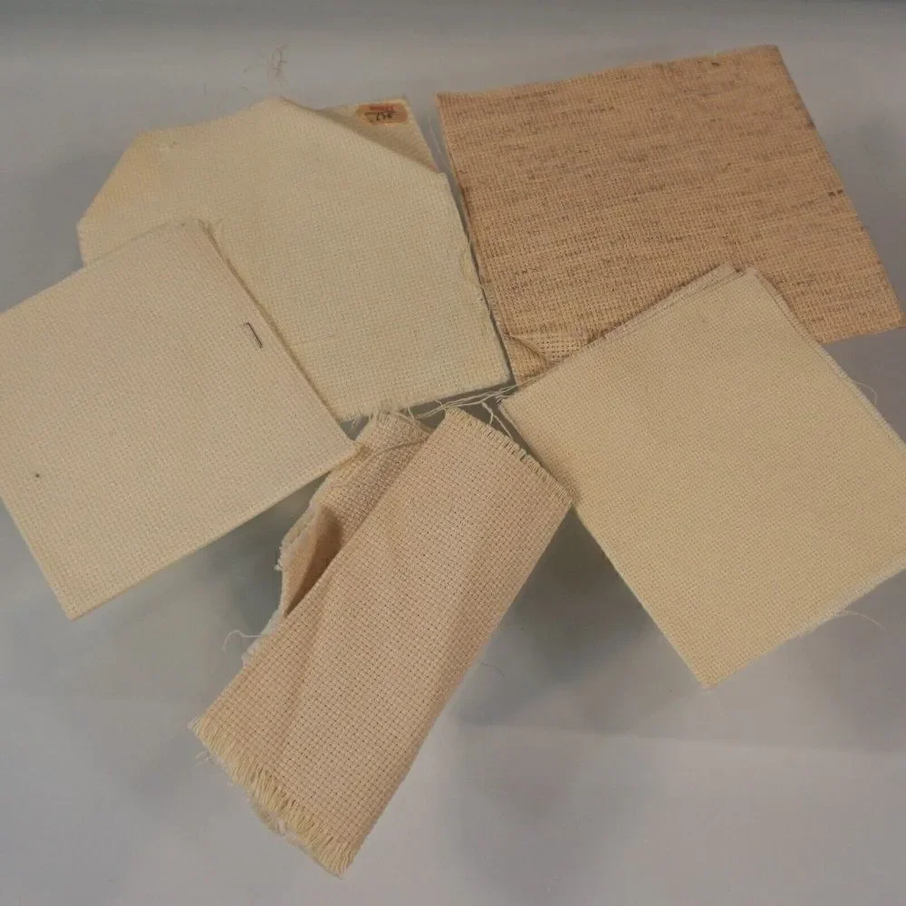 Counted Cross Stitch Remnants Craft Fabric Assorted Lot